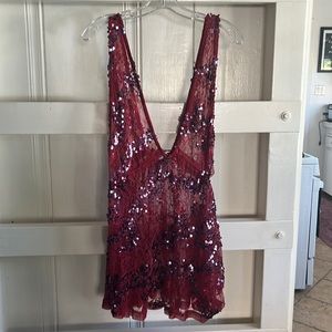 Free People Sequin Lace Slip Dress/Shell